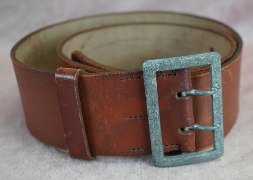 Double Claw Brown Leather Belt