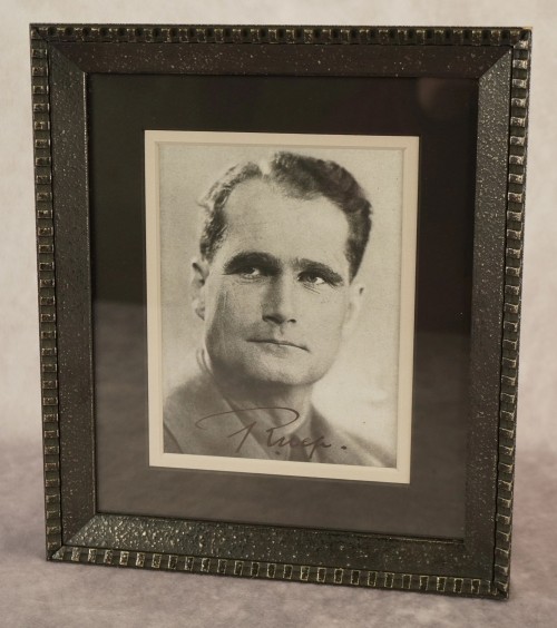 Framed Signed Portrait of Rudolf Hess