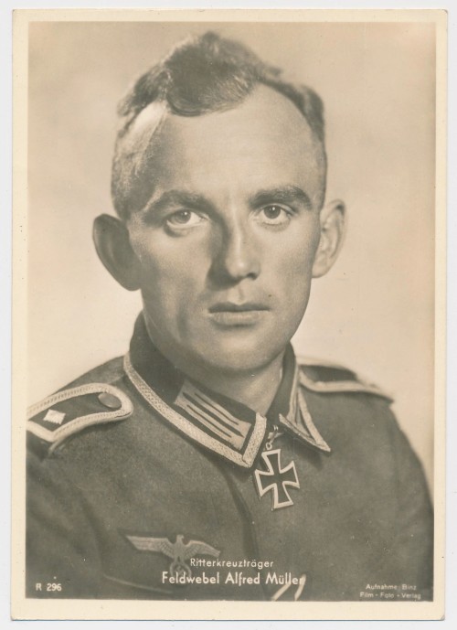 Heer Feldwebel Alfred Müller Postcard