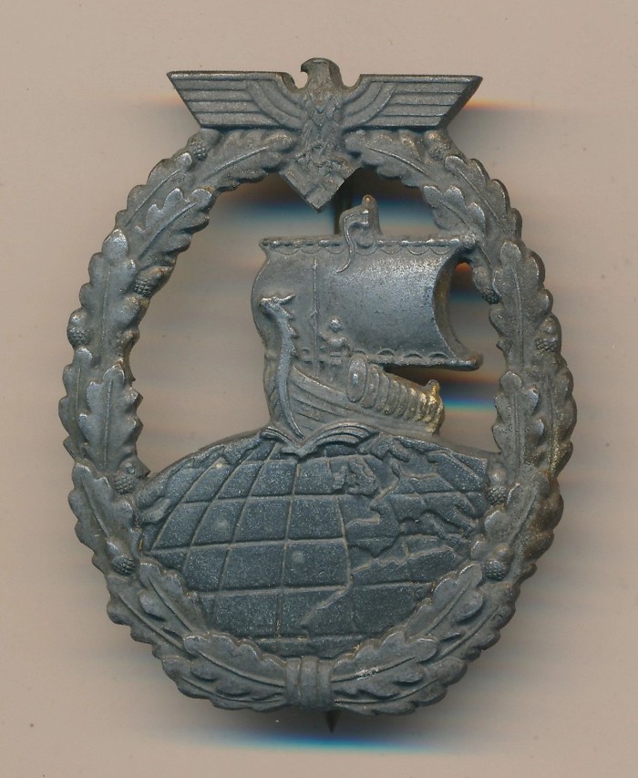 Kriegsmarine Auxiliary Cruiser Badge