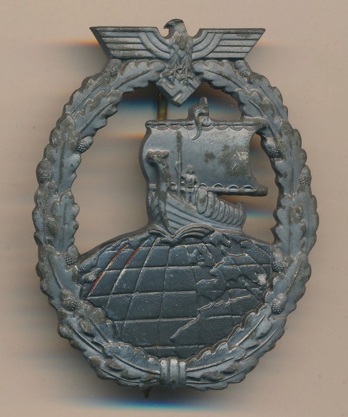 Kriegsmarine Auxiliary Cruiser Badge