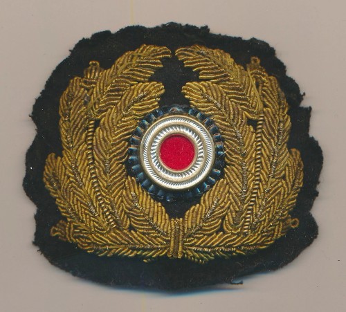 Kriegsmarine Visor Cap Wreath in Bullion