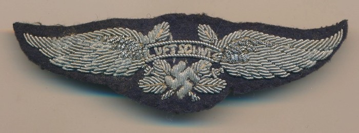 Luftschutz Cap Insignia in Bullion