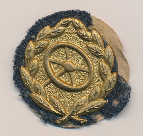 Luftwaffe Drivers Proficiency Badge in Gold