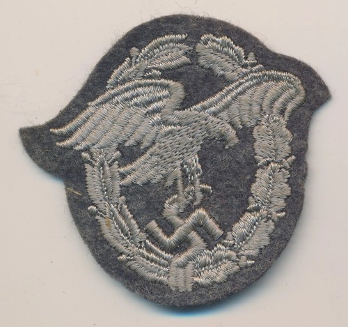 Luftwaffe Observer Badge in Cloth