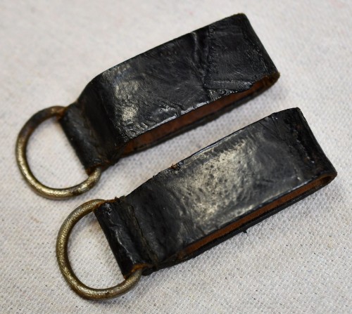 MATCHING Pair of Leather D-Ring Belt Loops