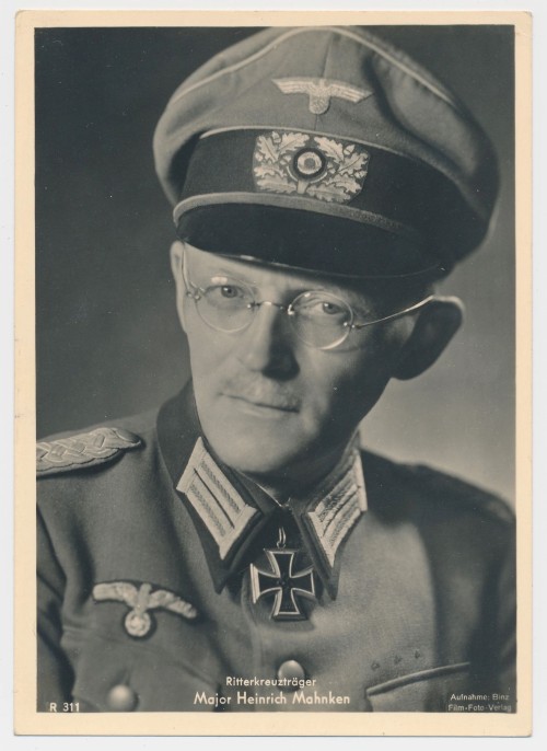 Major Heinrich Mahnken Postcard