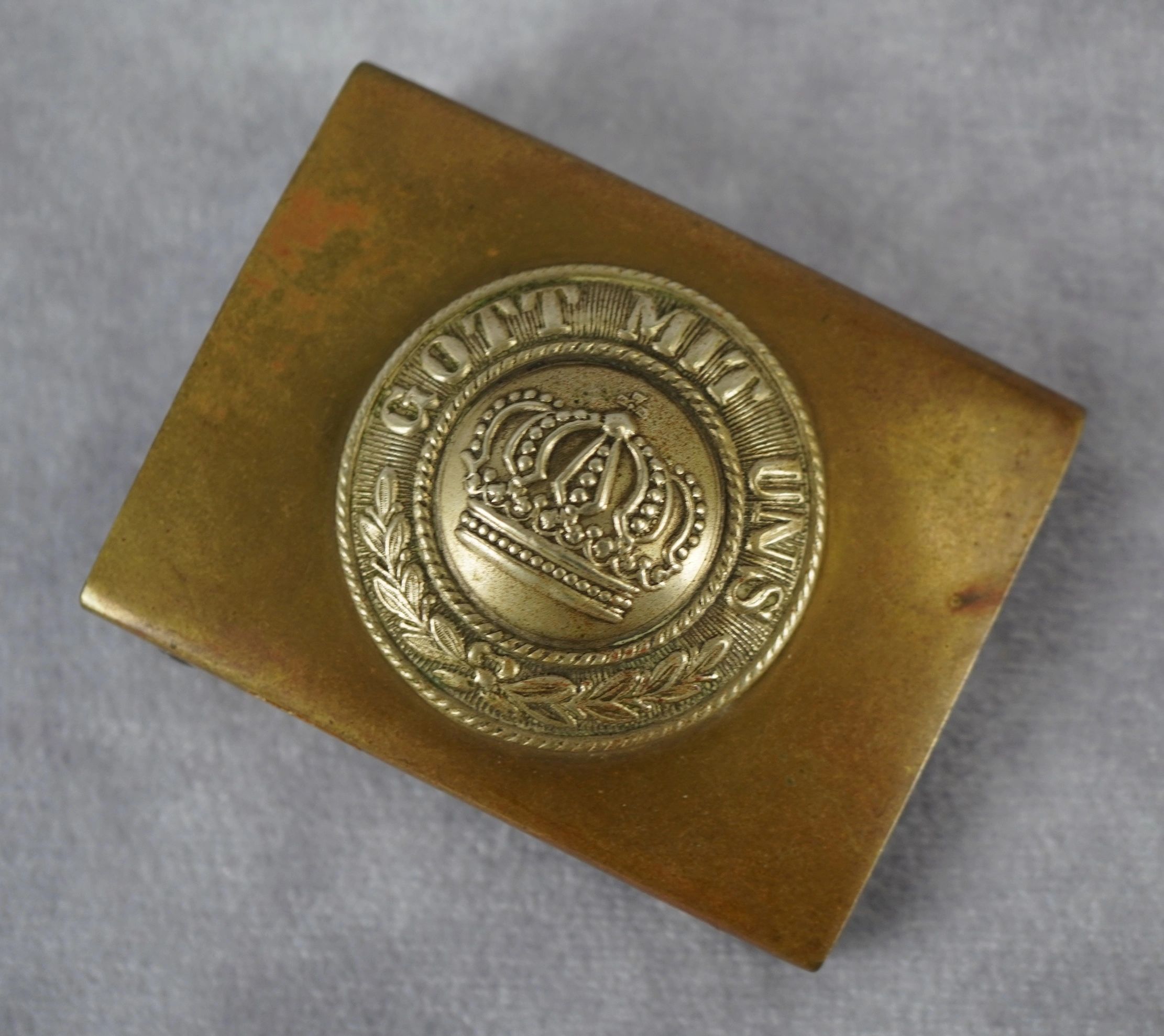 Maker Marked Imperial Prussian Enlisted Man Belt Buckle - Image 4