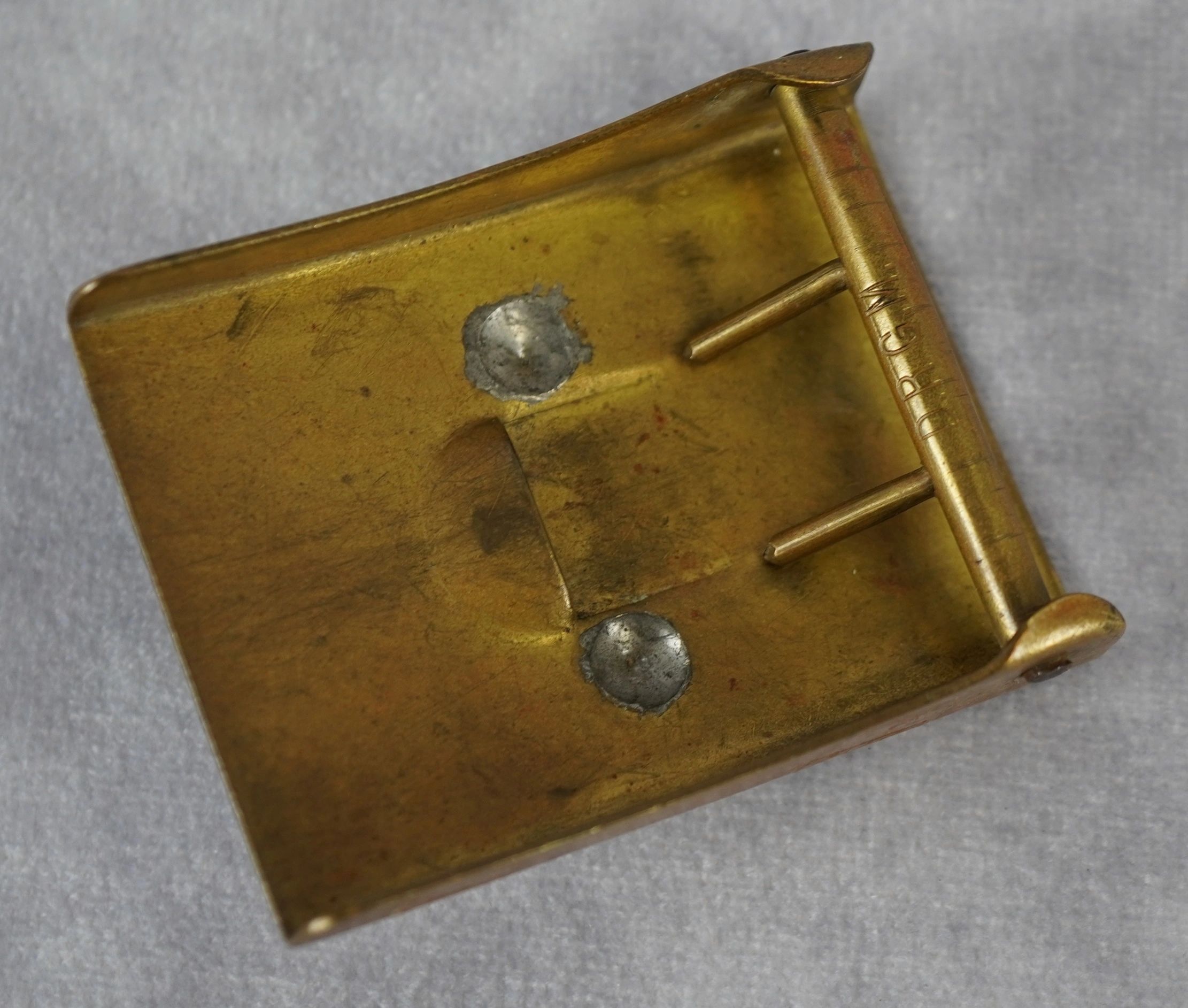 Maker Marked Imperial Prussian Enlisted Man Belt Buckle - Image 5