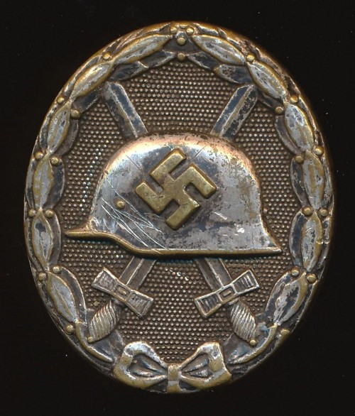 Maker Marked Silver Wound Badge in Tombak