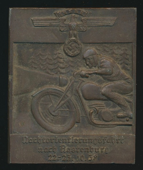 NSKK Nachtorientierungsfahrt nach Rastenburg 1938 Table Medal