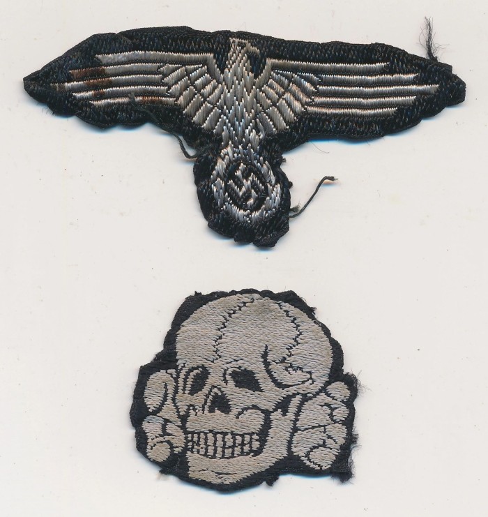 ON HOLD - LAYAWAY - COMBAT REMOVED SS Cap Eagle & Totenkopf produced in BeVo Set