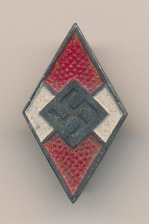 Painted Hitler Youth Membership Diamond