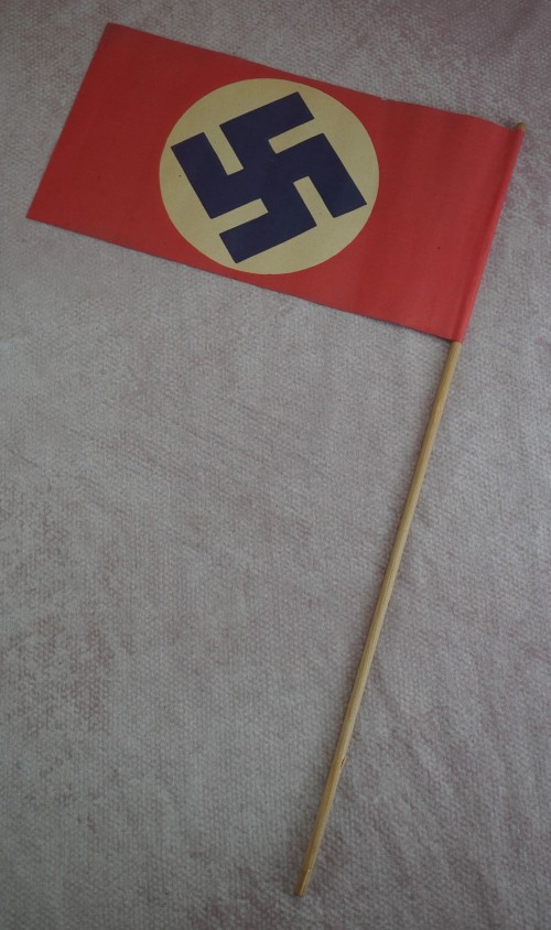 Paper NSDAP Flag w/ Wooden Stick