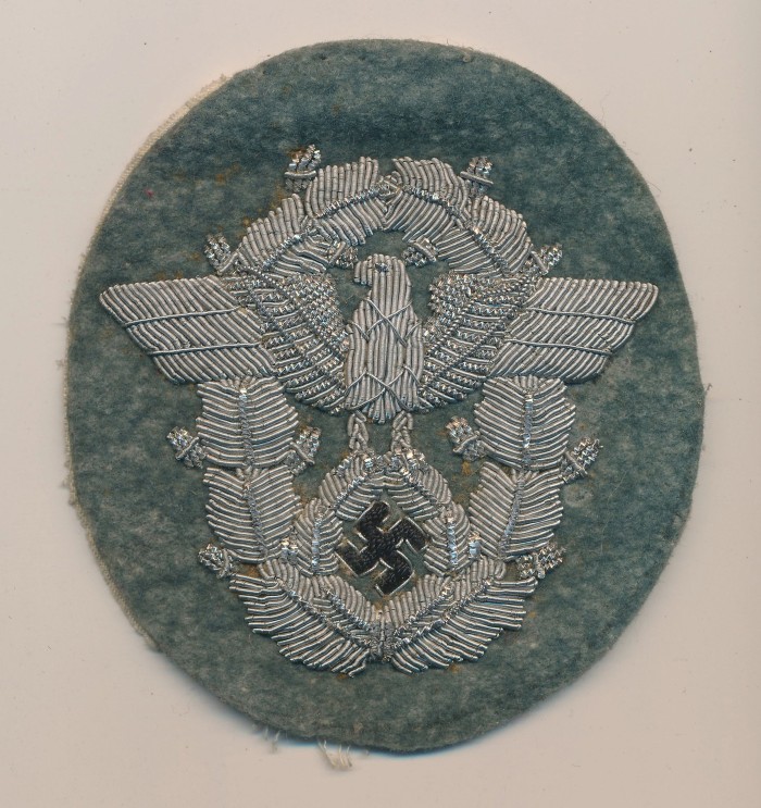 Polizei Officer's Sleeve Eagle in Bullion