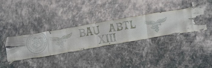 RARE Luftwaffe Bau Abteilung XIII Armband