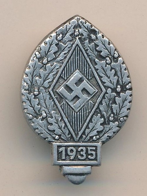 SOLD - 1935 Hitler Youth Donation Tinnie