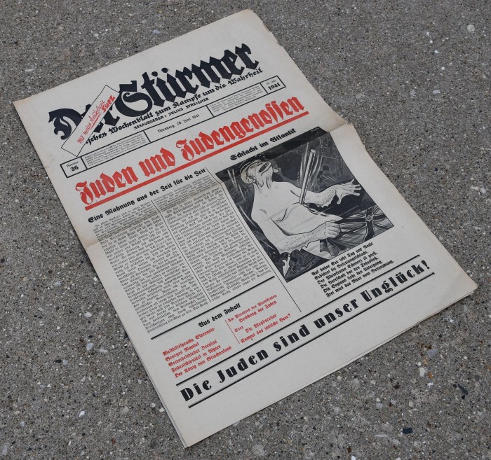 SOLD - 1941 Newspaper Issue of Der Stürmer