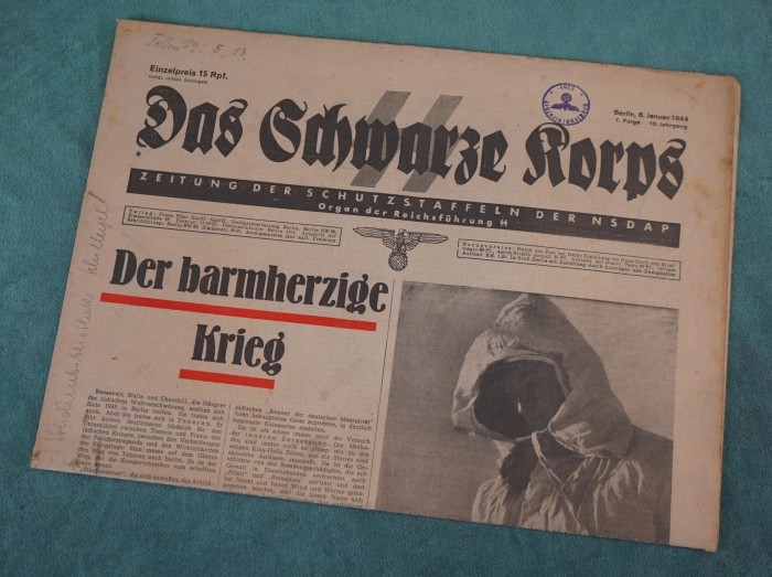 SOLD - 1944 Issue of SS Newspaper Das Schwarze Korps