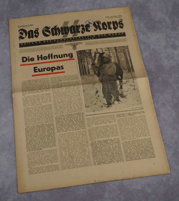 SOLD - 1944 Issue of SS Newspaper Das Schwarze Korps