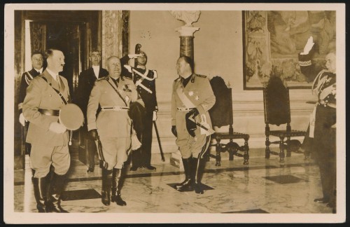 SOLD - Adolf Hitler & Benito Mussolini Postcard