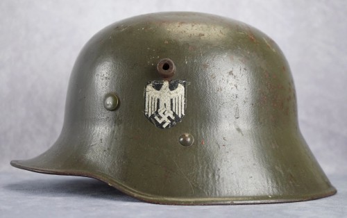 SOLD - Austrian M17 Transitional Heer Double Decal Helmet