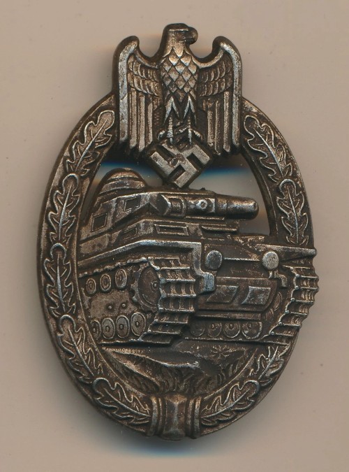 SOLD - "Daisy" Panzer Assault Badge in Silver