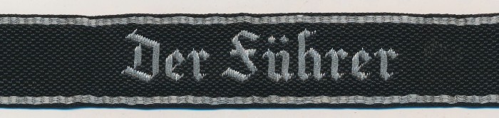 SOLD - Der Führer Regiment Cuff Title in Flatwire w/ RZM Tag - Image 2