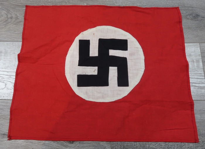 SOLD - Double Sided NSDAP Flag w/ Static Swastika