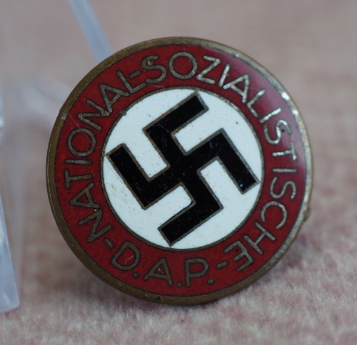 SOLD - Enamel NSDAP Membership Pin