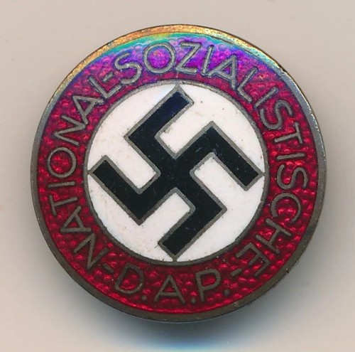 SOLD - Enamel NSDAP Membership Pin