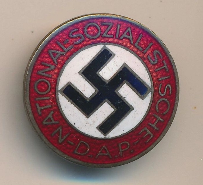 SOLD - Enamel NSDAP Membership Pin