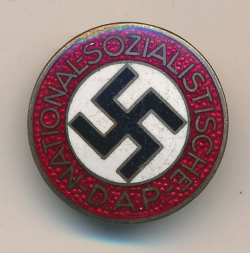 SOLD - Enamel NSDAP Membership Pin