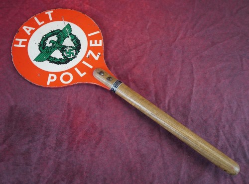 SOLD - Halt Polizei Traffic Regulator Paddle