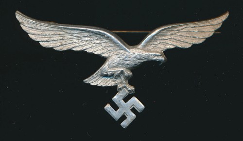 SOLD - Luftwaffe Officer's Metal Summer Tunic Breast Eagle