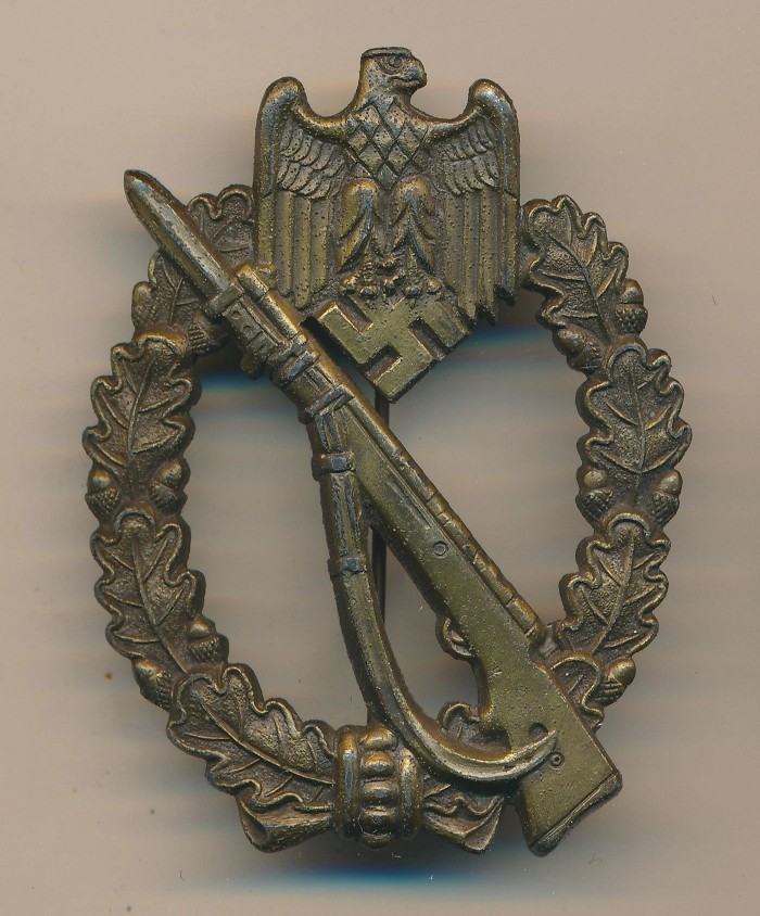 SOLD - Maker Marked Infantry Assault Badge in Bronze