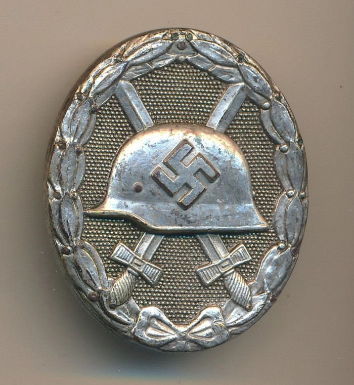 SOLD - Maker Marked Silver Wound Badge in Tombak