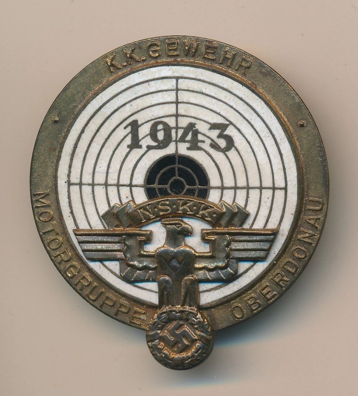 SOLD - NSKK 1943 Shooting Competition Enamel Pin