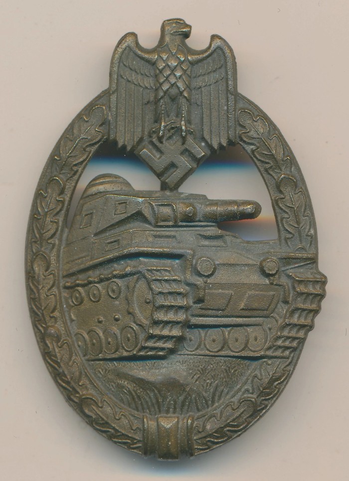 SOLD - Panzer Assault Badge in Bronze