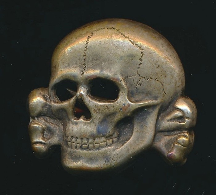 SOLD - RARE 254/42 Marked SS Totenkopf in Cupal by Deschler