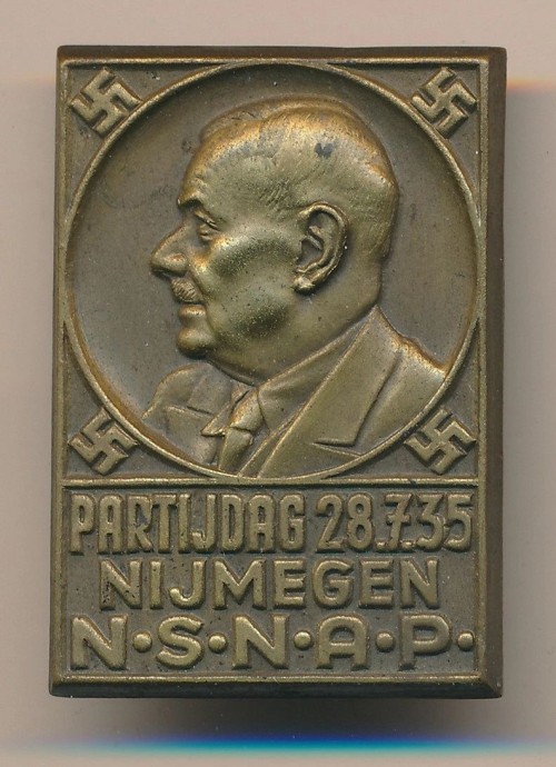 SOLD - RARE Dutch NSNAP Partijdag Nijmegen 1935 Tinnie