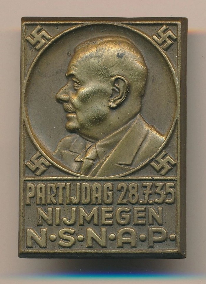 SOLD - RARE Dutch NSNAP Partijdag Nijmegen 1935 Tinnie