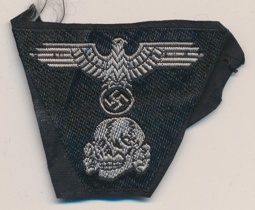 SOLD - SS Panzer M43 Bevo Cap Trapezoid Insignia