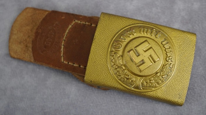 SOLD - Wasserschutzpolizei EM/NCO Buckle w/ Leather Tab