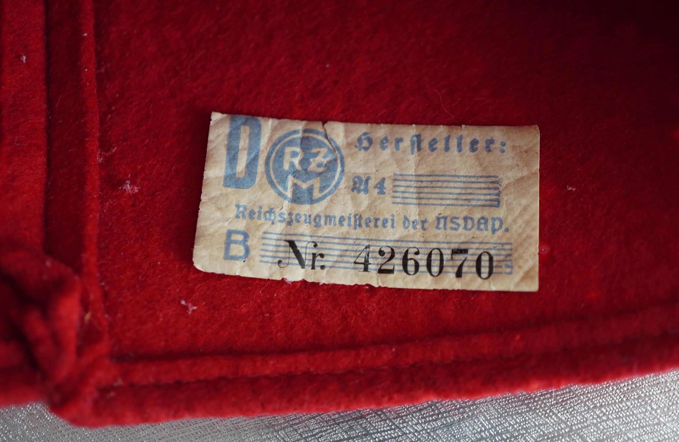 SOLD - Wool Multi-Piece NSDAP Armband w/ RZM Tag - Image 3