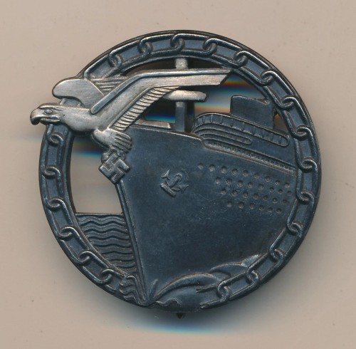 SOLD - early tombak Kriegsmarine Blockade Runner badge