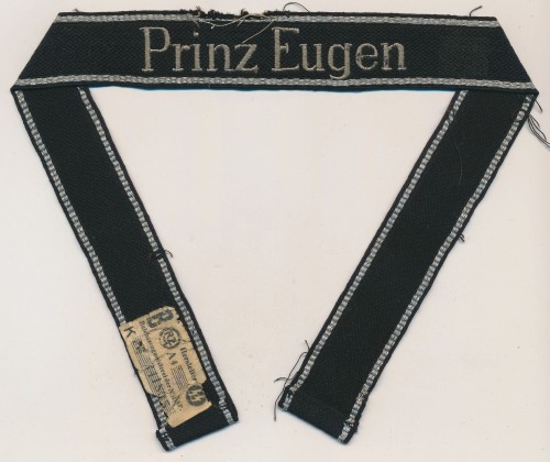 SOLD - uniform removed SS Prinz Eugen Regiment Cuff Title