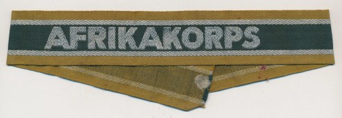 Unissued Afrikakorps Cufftitle