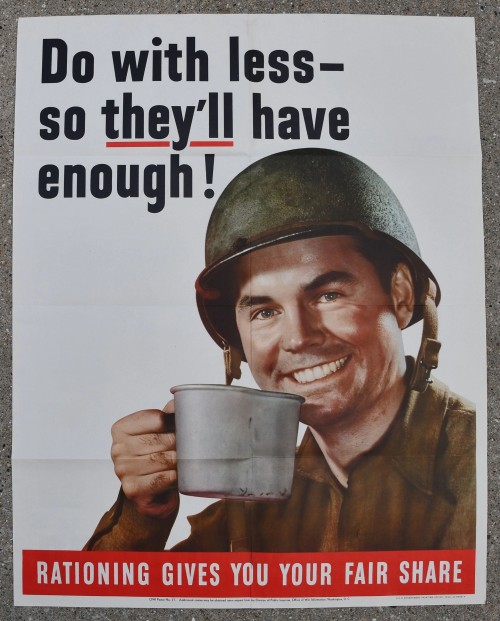 WW2 Do With Less - So They'll Have Enough! Poster