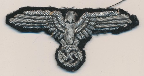 Waffen SS Officer Sleeve Eagle in Bullion